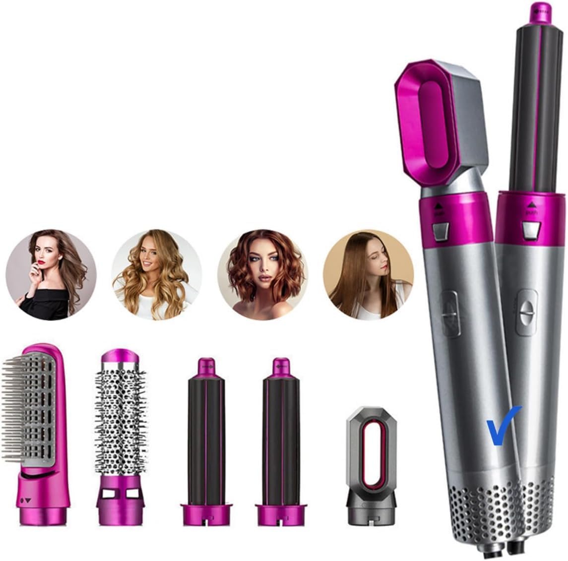 PerfectHair PRO - Cepillo profesional 5 en 1 (seca, alisa, riza, da forma y ondula)