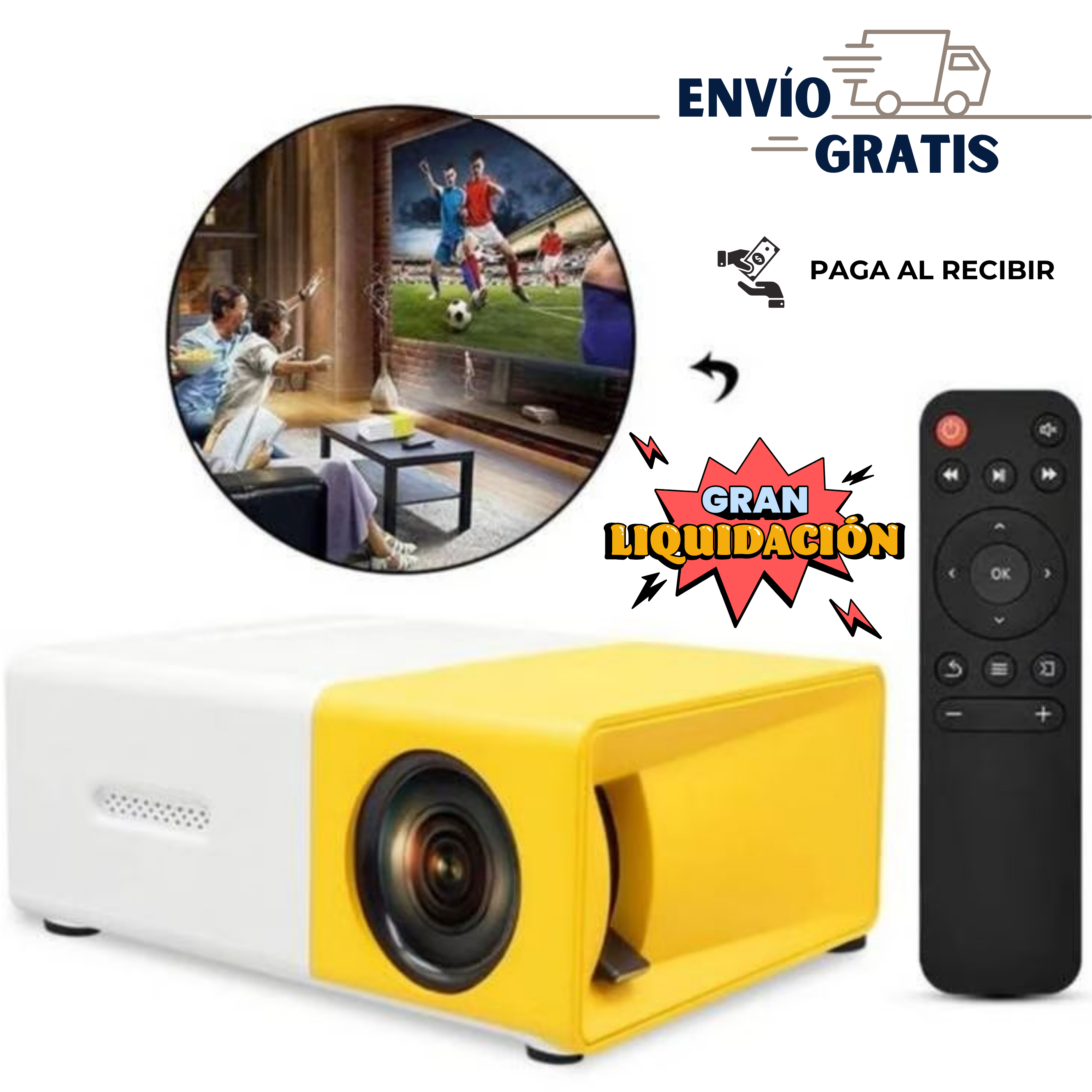 🎥 Mini Proyector Portatil 😮¡Últimas 09 unidades en stock!🔥 Envío Gratis para Toda Colombia! 🎁