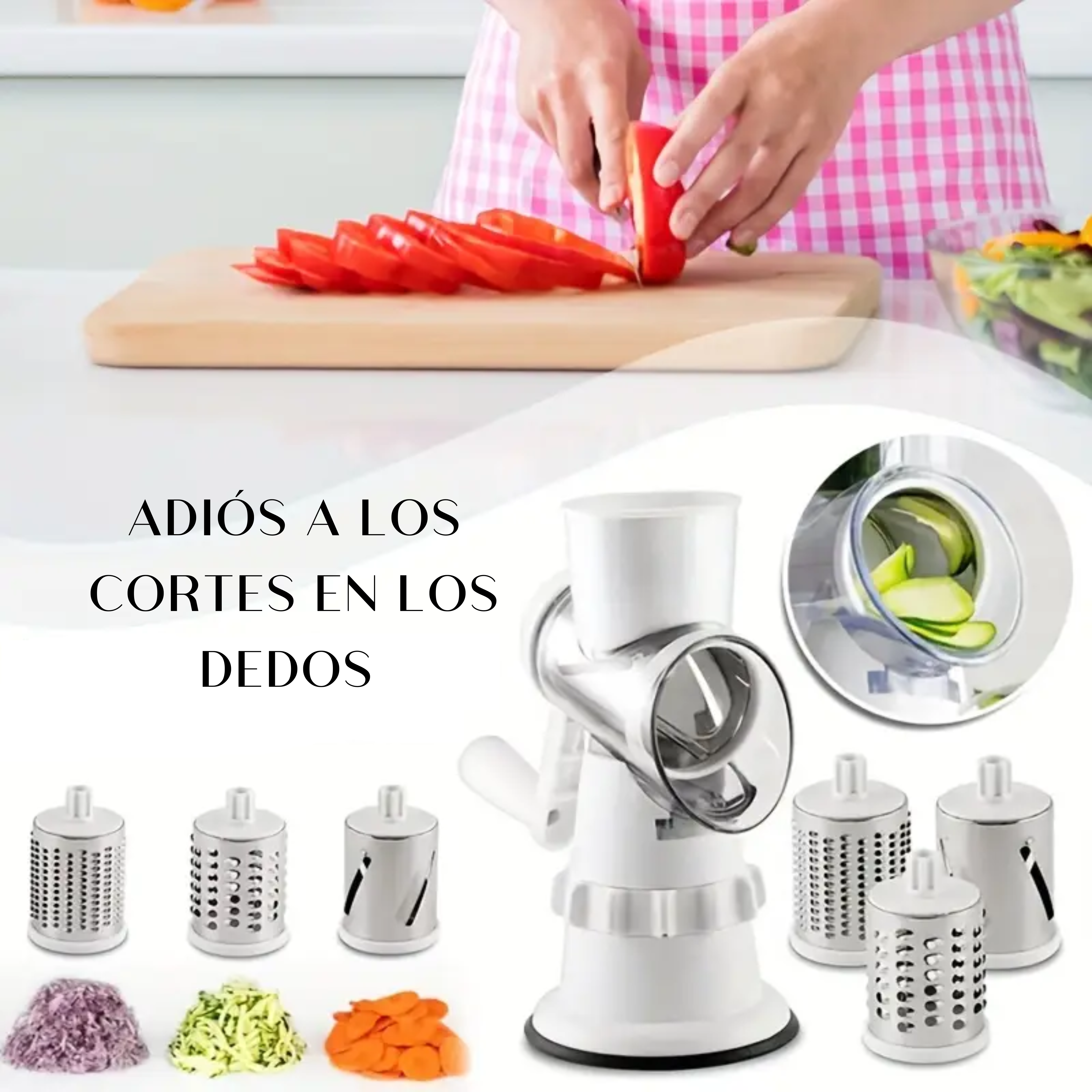 Rebanador 3 En 1 + Regalo (Ebook de Recetas 📖) 🔊 Envío Gratis para Toda Colombia